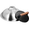 image:imagehomenote Griddle Accessories Kit 7Pieces Exclusive Griddle Tools LongShort Spatulas Set12 Inch Heavy Duty Round Basting Cover Cheese Melting Dome with 7 inch Round Cast Iron Burger Bacon Press