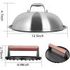image:imagehomenote Griddle Accessories Kit 7Pieces Exclusive Griddle Tools LongShort Spatulas Set12 Inch Heavy Duty Round Basting Cover Cheese Melting Dome with 7 inch Round Cast Iron Burger Bacon Press