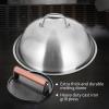 image:imagehomenote Griddle Accessories Kit 7Pieces Exclusive Griddle Tools LongShort Spatulas Set12 Inch Heavy Duty Round Basting Cover Cheese Melting Dome with 7 inch Round Cast Iron Burger Bacon Press