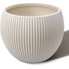 image:imagehomenote Flower Pots 1311510 InchLarge Plant Pots Indoor with DrainagePlastic Pots for PlantsGarden Pots for OutdoorLarge Planters for Indoor PlantsBig Plastic PlanterWhite3 PcsStyle 71 Pcs