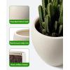image:imagehomenote Flower Pots 1311510 InchLarge Plant Pots Indoor with DrainagePlastic Pots for PlantsGarden Pots for OutdoorLarge Planters for Indoor PlantsBig Plastic PlanterWhite3 PcsStyle 33 Pcs
