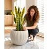 image:imagehomenote Flower Pots 1311510 InchLarge Plant Pots Indoor with DrainagePlastic Pots for PlantsGarden Pots for OutdoorLarge Planters for Indoor PlantsBig Plastic PlanterWhite3 PcsStyle 71 Pcs