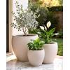 image:imagehomenote Flower Pots 1311510 InchLarge Plant Pots Indoor with DrainagePlastic Pots for PlantsGarden Pots for OutdoorLarge Planters for Indoor PlantsBig Plastic PlanterWhite3 PcsStyle 33 Pcs