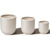 image:imagehomenote Flower Pots 1451296 InchLarge Plant Pots Indoor with DrainagePlastic Pots for PlantsGarden Pots for OutdoorLarge Planters for Indoor PlantsBig Plastic PlanterOffWhite3 PcsStyle 13 Pcs