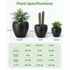 image:imagehomenote Flower Pots 1451296 InchLarge Plant Pots Indoor with DrainagePlastic Pots for PlantsGarden Pots for OutdoorLarge Planters for Indoor PlantsBig Plastic PlanterOffWhite3 PcsStyle 113 Pcs