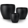 image:imagehomenote Flower Pots 1451296 InchLarge Plant Pots Indoor with DrainagePlastic Pots for PlantsGarden Pots for OutdoorLarge Planters for Indoor PlantsBig Plastic PlanterOffWhite3 PcsStyle 113 Pcs