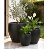 image:imagehomenote Flower Pots 1451296 InchLarge Plant Pots Indoor with DrainagePlastic Pots for PlantsGarden Pots for OutdoorLarge Planters for Indoor PlantsBig Plastic PlanterOffWhite3 PcsStyle 113 Pcs