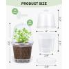 image:imagehomenote 345 Inch Clear Nursery Pots 18 Pack with Humidity DomesampPlant SaucersRigid Plastic Nursery Pots with DrainageTransparent Flower Pots for Seedlings360 Rotary VentIndoor Outdoor GardenWith Humidity Domes