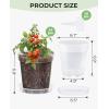 image:imagehomenote 345 Inch Clear Nursery Pots 18 Pack with Humidity DomesampPlant SaucersRigid Plastic Nursery Pots with DrainageTransparent Flower Pots for Seedlings360 Rotary VentIndoor Outdoor GardenWithout Humidity Domes