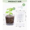 image:imagehomenote 345 Inch Clear Nursery Pots 18 Pack with Humidity DomesampPlant SaucersRigid Plastic Nursery Pots with DrainageTransparent Flower Pots for Seedlings360 Rotary VentIndoor Outdoor GardenWithout Humidity Domes