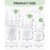 image:imagehomenote 345 Inch Clear Nursery Pots 18 Pack with Humidity DomesampPlant SaucersRigid Plastic Nursery Pots with DrainageTransparent Flower Pots for Seedlings360 Rotary VentIndoor Outdoor GardenWith Humidity Domes
