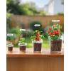 image:imagehomenote 345 Inch Clear Nursery Pots 18 Pack with Humidity DomesampPlant SaucersRigid Plastic Nursery Pots with DrainageTransparent Flower Pots for Seedlings360 Rotary VentIndoor Outdoor GardenWithout Humidity Domes