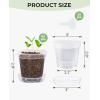 image:imagehomenote 345 Inch Clear Nursery Pots 18 Pack with Humidity DomesampPlant SaucersRigid Plastic Nursery Pots with DrainageTransparent Flower Pots for Seedlings360 Rotary VentIndoor Outdoor GardenWithout Humidity Domes