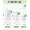 image:imagehomenote 345 Inch Clear Nursery Pots 18 Pack with Humidity DomesampPlant SaucersRigid Plastic Nursery Pots with DrainageTransparent Flower Pots for Seedlings360 Rotary VentIndoor Outdoor GardenWithout Humidity Domes