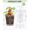 image:imagehomenote 345 Inch Clear Nursery Pots 18 Pack with Humidity DomesampPlant SaucersRigid Plastic Nursery Pots with DrainageTransparent Flower Pots for Seedlings360 Rotary VentIndoor Outdoor GardenWithout Humidity Domes