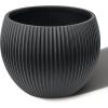 image:imagehomenote Flower Pots 1311510 InchLarge Plant Pots Indoor with DrainagePlastic Pots for PlantsGarden Pots for OutdoorLarge Planters for Indoor PlantsBig Plastic PlanterBlack3 PcsStyle 81 Pcs
