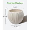 image:imagehomenote Flower Pots 1311510 InchLarge Plant Pots Indoor with DrainagePlastic Pots for PlantsGarden Pots for OutdoorLarge Planters for Indoor PlantsBig Plastic PlanterBlack3 PcsStyle 71 Pcs