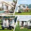 image:imagehomenote Portable Misting System  12000mAh Pump 20L Water Bucket Misting Hose 4 Brass Nozzles Outdoor Cooling Misters for CanopyCampingUmbrellaGolf CartDugoutGreenhouseWith Hanging Mister