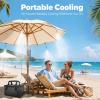 image:imagehomenote Portable Misting System  12000mAh Pump 20L Water Bucket Misting Hose 4 Brass Nozzles Outdoor Cooling Misters for CanopyCampingUmbrellaGolf CartDugoutGreenhouseWith Hanging Mister