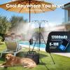 image:imagehomenote Portable Misting System  12000mAh Pump 20L Water Bucket Misting Hose 4 Brass Nozzles Outdoor Cooling Misters for CanopyCampingUmbrellaGolf CartDugoutGreenhouseWith Adjustable Stand