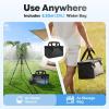 image:imagehomenote Portable Misting System  12000mAh Pump 20L Water Bucket Misting Hose 4 Brass Nozzles Outdoor Cooling Misters for CanopyCampingUmbrellaGolf CartDugoutGreenhouseWith Adjustable Stand