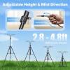 image:imagehomenote Portable Misting System  12000mAh Pump 20L Water Bucket Misting Hose 4 Brass Nozzles Outdoor Cooling Misters for CanopyCampingUmbrellaGolf CartDugoutGreenhouseWith Adjustable Stand