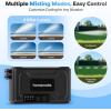 image:imagehomenote Portable Misting System  12000mAh Pump 20L Water Bucket Misting Hose 4 Brass Nozzles Outdoor Cooling Misters for CanopyCampingUmbrellaGolf CartDugoutGreenhouseWith Adjustable Stand