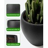 image:imagehomenote Flower Pots 1451297 InchLarge Plant Pots Indoor with DrainagePlastic Pots for PlantsGarden Pots for OutdoorLarge Planters for Indoor PlantsBig Plastic Planter3 PcsStyle 113 Pcs