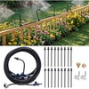 image:imagehomenote Adjustable Misting System 360 Flexible Brass Nozzles 32FT PreAssembled Mister Hose for Patio Cooling Garden Irrigation Greenhouse Watering Pet Chicken Coop Cooling65FT  20M