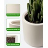 image:imagehomenote Flower Pots 13210585 InchLarge Plant Pots Indoor with DrainagePlastic Pots for PlantsGarden Pots for OutdoorLarge Planters for Indoor PlantsBig Plastic PlanterBlack3 PcsStyle 23 Pcs