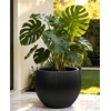 image:imagehomenote Flower Pots 13210585 InchLarge Plant Pots Indoor with DrainagePlastic Pots for PlantsGarden Pots for OutdoorLarge Planters for Indoor PlantsBig Plastic PlanterBlack3 PcsStyle 81 Pcs