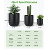 image:imagehomenote Flower Pots 13210585 InchLarge Plant Pots Indoor with DrainagePlastic Pots for PlantsGarden Pots for OutdoorLarge Planters for Indoor PlantsBig Plastic PlanterBlack3 PcsStyle 93 Pcs