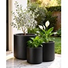 image:imagehomenote Flower Pots 13210585 InchLarge Plant Pots Indoor with DrainagePlastic Pots for PlantsGarden Pots for OutdoorLarge Planters for Indoor PlantsBig Plastic PlanterBlack3 PcsStyle 103 Pcs