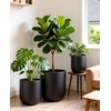 image:imagehomenote Flower Pots 13210585 InchLarge Plant Pots Indoor with DrainagePlastic Pots for PlantsGarden Pots for OutdoorLarge Planters for Indoor PlantsBig Plastic PlanterBlack3 PcsStyle 93 Pcs