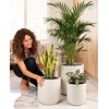 image:imagehomenote Flower Pots 13210585 InchLarge Plant Pots Indoor with DrainagePlastic Pots for PlantsGarden Pots for OutdoorLarge Planters for Indoor PlantsBig Plastic PlanterBlack3 PcsStyle 13 Pcs
