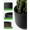 image:imagehomenote Flower Pots 13210585 InchLarge Plant Pots Indoor with DrainagePlastic Pots for PlantsGarden Pots for OutdoorLarge Planters for Indoor PlantsBig Plastic PlanterBlack3 PcsStyle 93 Pcs