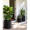 image:imagehomenote Flower Pots 13210585 InchLarge Plant Pots Indoor with DrainagePlastic Pots for PlantsGarden Pots for OutdoorLarge Planters for Indoor PlantsBig Plastic PlanterBlack3 PcsStyle 103 Pcs