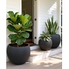 image:imagehomenote Flower Pots 13210585 InchLarge Plant Pots Indoor with DrainagePlastic Pots for PlantsGarden Pots for OutdoorLarge Planters for Indoor PlantsBig Plastic PlanterBlack3 PcsStyle 123 Pcs