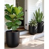 image:imagehomenote Flower Pots 13210585 InchLarge Plant Pots Indoor with DrainagePlastic Pots for PlantsGarden Pots for OutdoorLarge Planters for Indoor PlantsBig Plastic PlanterBlack3 PcsStyle 93 Pcs