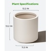 image:imagehomenote Flower Pots 13210585 InchLarge Plant Pots Indoor with DrainagePlastic Pots for PlantsGarden Pots for OutdoorLarge Planters for Indoor PlantsBig Plastic PlanterBlack3 PcsStyle 51 Pcs