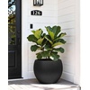 image:imagehomenote Flower Pots 13210585 InchLarge Plant Pots Indoor with DrainagePlastic Pots for PlantsGarden Pots for OutdoorLarge Planters for Indoor PlantsBig Plastic PlanterBlack3 PcsStyle 81 Pcs