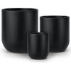 image:imagehomenote Flower Pots 13210585 InchLarge Plant Pots Indoor with DrainagePlastic Pots for PlantsGarden Pots for OutdoorLarge Planters for Indoor PlantsBig Plastic PlanterBlack3 PcsStyle 93 Pcs