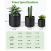 image:imagehomenote Flower Pots 13210585 InchLarge Plant Pots Indoor with DrainagePlastic Pots for PlantsGarden Pots for OutdoorLarge Planters for Indoor PlantsBig Plastic PlanterBlack3 PcsStyle 103 Pcs