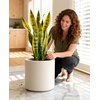 image:imagehomenote Flower Pots 13210585 InchLarge Plant Pots Indoor with DrainagePlastic Pots for PlantsGarden Pots for OutdoorLarge Planters for Indoor PlantsBig Plastic PlanterBlack3 PcsStyle 51 Pcs