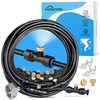 image:imageHOMENOTE Misting Cooling System 98FT30M PreAssembled Kit with 27 Brass Nozzles amp 34 Brass Adapter Cooling Mister for Patio Backyard Pets Garden amp GreenhouseBlack