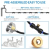 image:imageHOMENOTE Misting Cooling System 98FT30M PreAssembled Kit with 27 Brass Nozzles amp 34 Brass Adapter Cooling Mister for Patio Backyard Pets Garden amp GreenhouseBlack