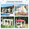 image:imageHOMENOTE Misting Cooling System 98FT30M PreAssembled Kit with 27 Brass Nozzles amp 34 Brass Adapter Cooling Mister for Patio Backyard Pets Garden amp GreenhouseWhite
