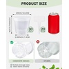 image:imagehomenote 34 Inch Clear Nursery Pots with Drainage Holes and Tags 20 Pcs  Reusable plastic planters have raised bases for airflow and transplanting ideal for seed starting cuttings and succulentsTransparencyno Lid