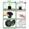 image:imagehomenote 34 Inch Clear Nursery Pots with Drainage Holes and Tags 20 Pcs  Reusable plastic planters have raised bases for airflow and transplanting ideal for seed starting cuttings and succulentsBlackwith Lid