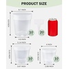 image:imagehomenote 34 Inch Clear Nursery Pots with Drainage Holes and Tags 20 Pcs  Reusable plastic planters have raised bases for airflow and transplanting ideal for seed starting cuttings and succulentsTransparencyno Lid